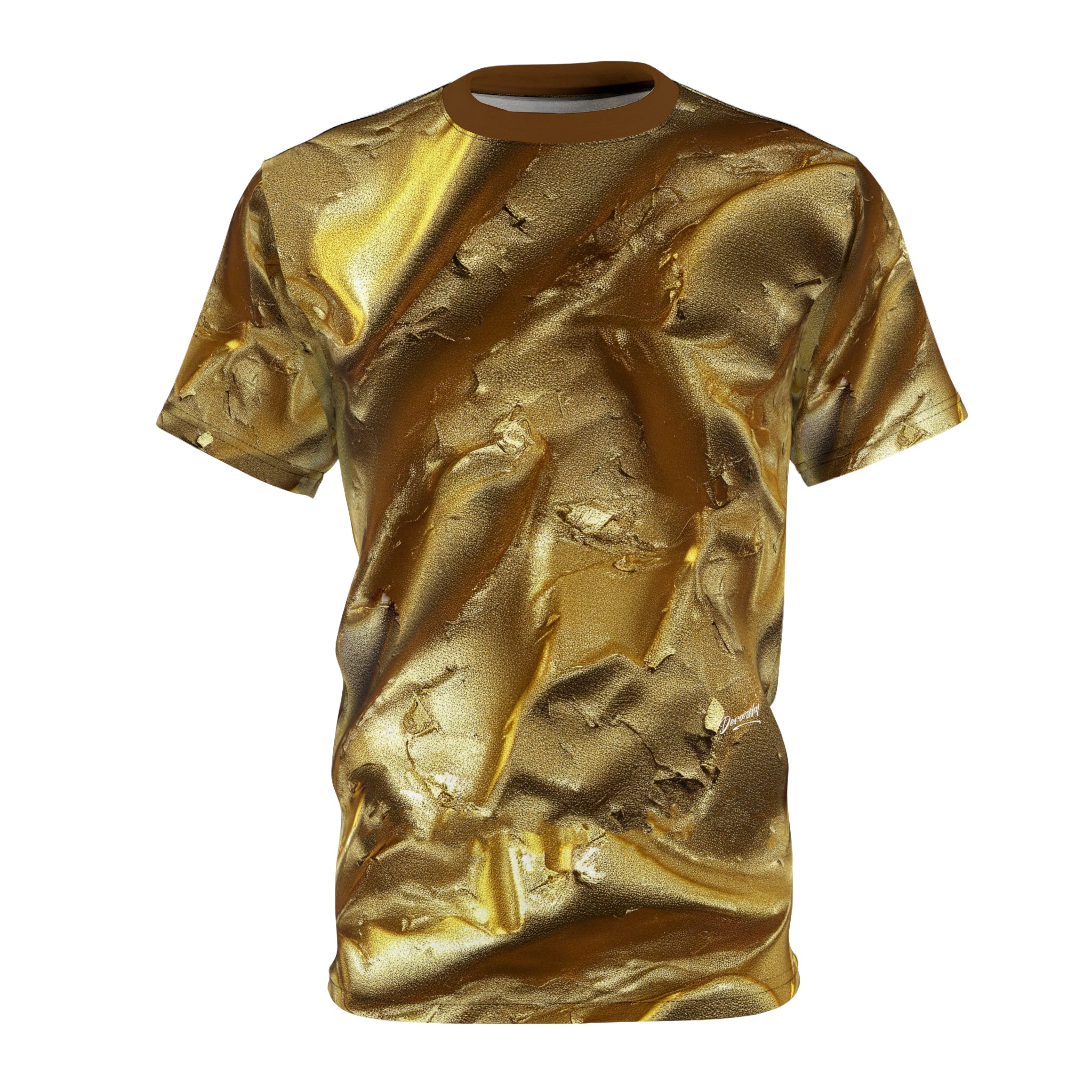 Golden Unisex T-Shirt All Over Print Tee Gold Print T-Shirt Unisex Tee | X3350