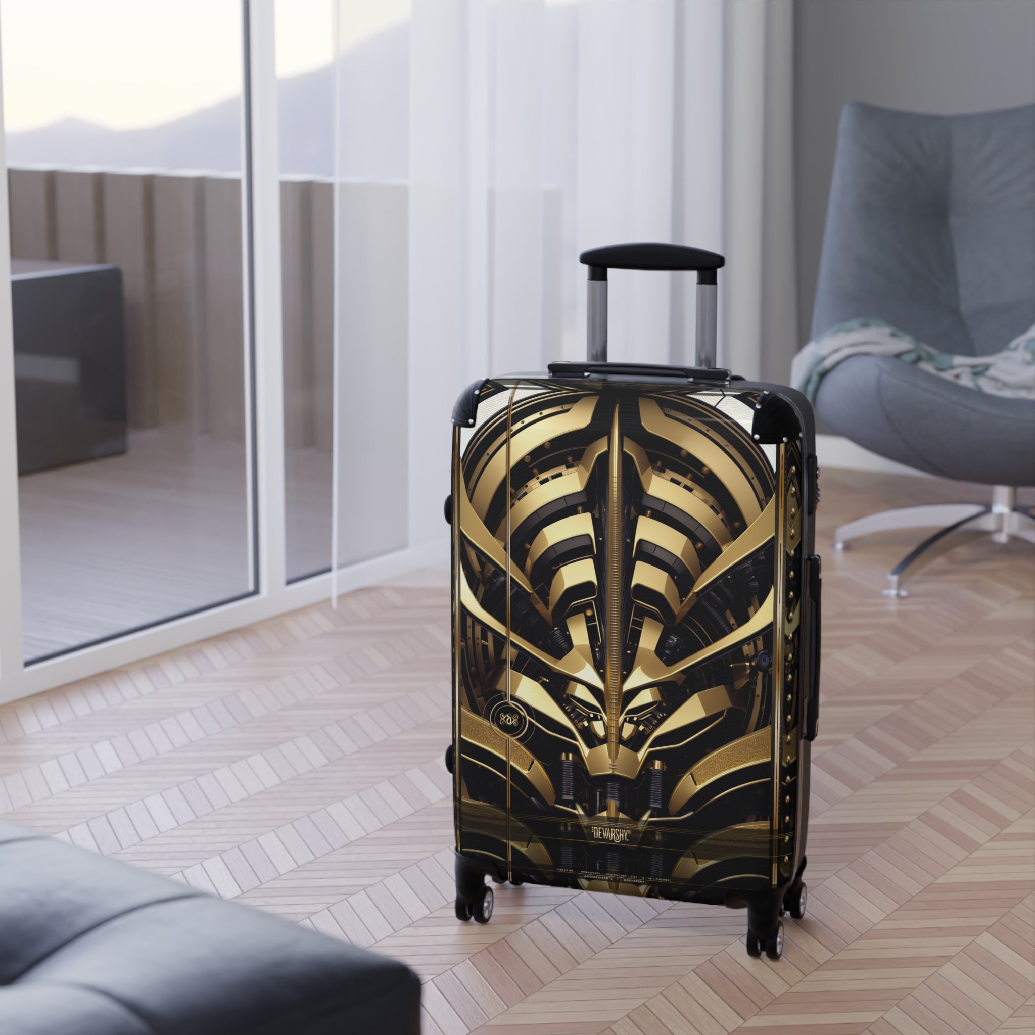 Sci-fi 3D Art Suitcase Decorative Art Deco Travel Luggage Carry-on Suitcase Premium Hard Shell Suitcase | D20220