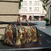 Windsor Regalia Baroque Bag, Gym Duffle Bag, Spacious Carry-On Travel Luggage Bag, Waterproof Travel Bag, Faux Leather Handles Bag | D20121