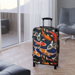 Koi Fish Print Suitcase Carry-on Suitcase Fish Print Luggage Good Vibes Hard Shell Suitcase | D20018B