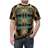 Gold Matador T-Shirt Unisex All Over Print Tee Turquoise Baroque Unisex T-Shirt | 100368