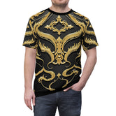 Golden Baroque T-Shirt Unisex All Over Print Tee Decorative Gold Unisex T-Shirt | 00005