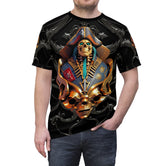 Gothic Pirate T-Shirt Unisex All Over Print Tee Pirate Skull T-Shirt Black Unisex Tee | 00139