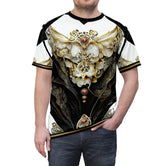 Black and White T-Shirt Unisex Tee All Over Print T-Shirt Unisex Gothic Print Tee | 10022