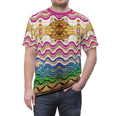 Zigzag Unisex T-Shirt All Over Print Tee Colorful Chevron Unisex T-Shirt | D20219