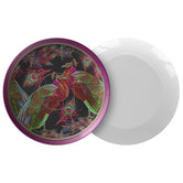 Peacock print wedding gift 10" Printed Dinner Plate Microwave safe cutlery animal print kitchenware Gift for mom and dad.