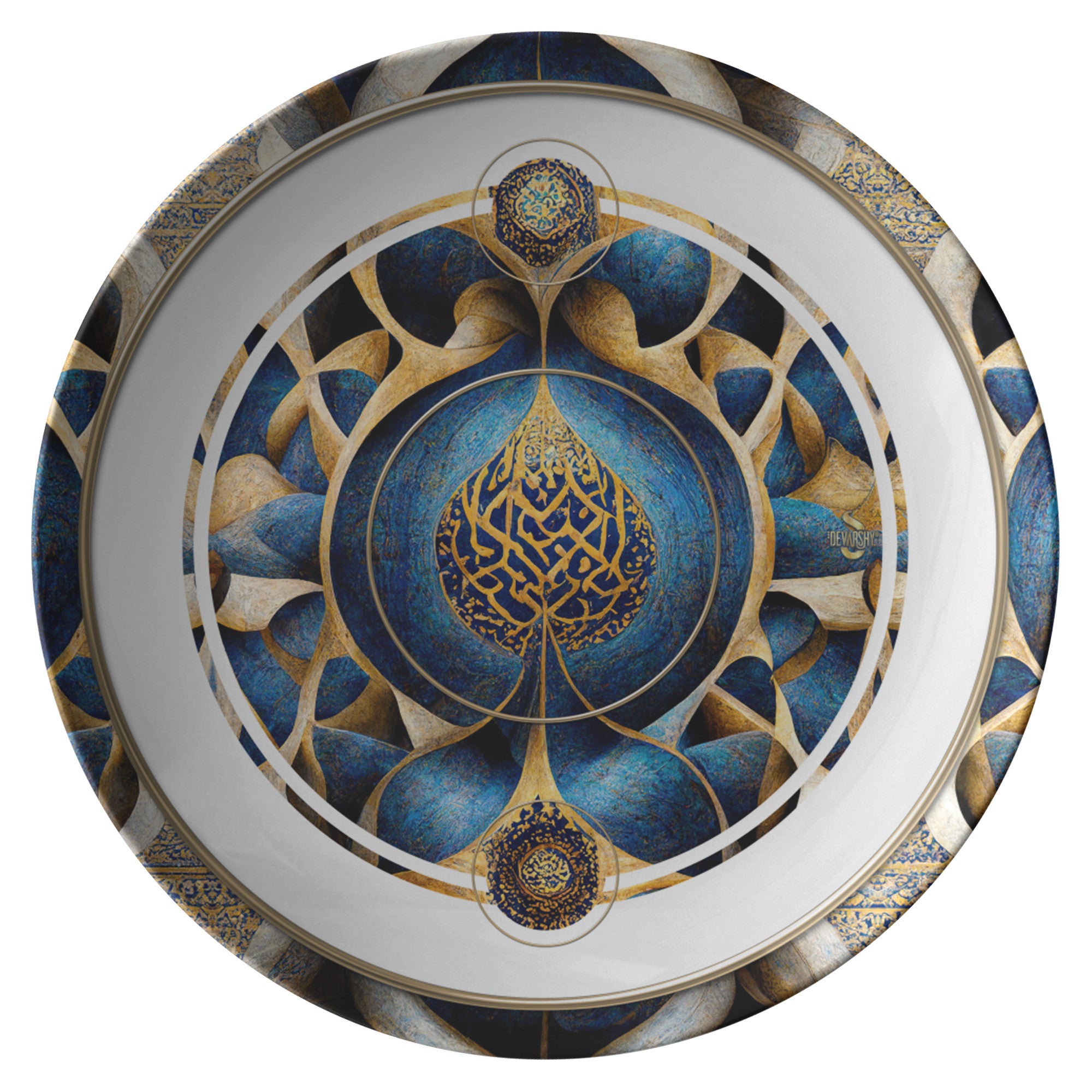 Spiritual Zen Blue ThermoSāf Plate 10" | Microwave /Dishwasher Safe Crockery | 20011