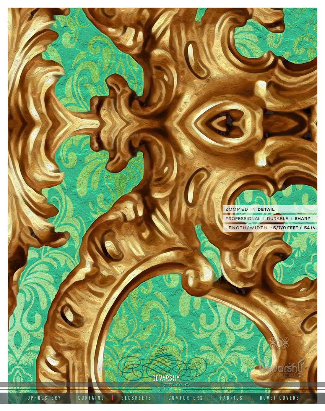 Decorative Green PREMIUM Curtain Panel. 12 Fabric Options. Made to Order. Heavy And Sheer. 100044A