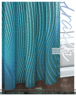 Turquoise Nazca Lines PREMIUM Curtain Panel. Available on 12 Fabrics. Heavy & Sheer. 100047A