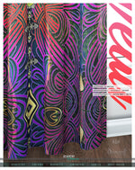 Magenta Art Nouveau PREMIUM Curtain Panel. Available on 12 Fabrics. Made to Order.100146