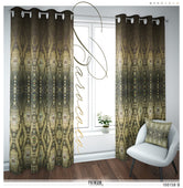 Baroque Ornate Beige Curtain Panel. 12 Fabric Options. Made to Order. Heavy And Sheer. 100158B