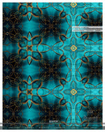 Abstract Turquoise PREMIUM Curtain Panel. Available on 12 Fabrics. Made to Order. 100169