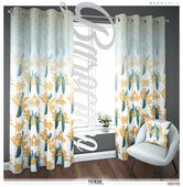 White Ornate Peacock PREMIUM Curtain Panel, Available on 12 Fabrics, Sheer & Heavy. Made to Order. 100190