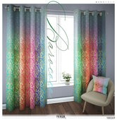 Rainbow Damask PREMIUM Curtain Panel. 12 Fabric Options. Made to Order. Heavy And Sheer. 100269