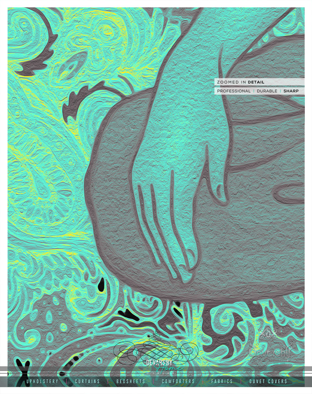 Meditating Buddha Turquoise PREMIUM Curtain Panel. Available on 12 Fabrics. Made to Order. 100285