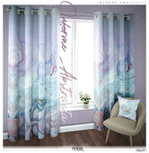 Beautiful Marbling Art PREMIUM Curtain Panel, Available on 12 Fabrics, Made to Order. 100291