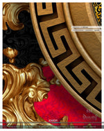 Opulence Of Sicily, Red Baroque PREMIUM Curtain. Available on 12 Fabrics. Made to Order. 100338