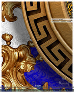 Opulence Of Sicily, White Baroque PREMIUM Curtain. Available on 12 Fabrics. Made to Order. 100341