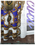 Opulence Of Sicily, White Baroque PREMIUM Curtain. Available on 12 Fabrics. Made to Order. 100341