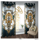 The Amber Room Teal PREMIUM Curtain Panel. Available on 12 Fabrics. Made to Order. 100355D