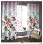 Beautiful Floral Print PREMIUM Curtain Panel. Available on 12 Fabrics. Made to Order. 100360