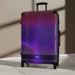 Purple Nazca Lines Suitcase Carry-on Suitcase Stripes Travel Luggage Violet Hard Shell Suitcase in 3 Sizes | 11371B