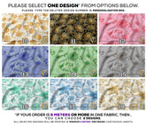 Snowflakes Print Apparel Fabric 3Meters+, 9 Designs | 8 Fabrics Option | Fabric By the Yard | 071