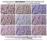 Tiles Print Apparel Fabric 3Meters+, 9 Designs | 8 Fabrics Option | Moroccan Fabric By the Yard | 035