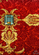 BAROQUE Royal Red Luxurious Satin Curtain Panel - 1028A.