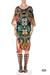 AERO-TERRANIUS Swirling Terrains Devarshy Short Georgette Kaftan - 1106C