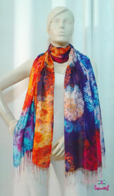 MICROCOSMOS Beautiful Vibrant Devarshy Printed Long Stole - 1076A