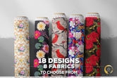 Vibrant Florals Apparel Fabric 3Meters+, 9 Designs | 8 Fabrics Option | Fabric By the Yard | D20181