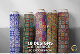 Moroccan Boho Apparel Fabric 3Meters+, 9 Designs | 8 Fabrics Option | Fabric By the Yard | D20297