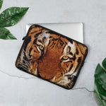 Tiger Face Laptop Sleeve, Lightweight Laptop Case, Animal Print Pouch, Laptop Bag, Notebook Cover, PF - 1020