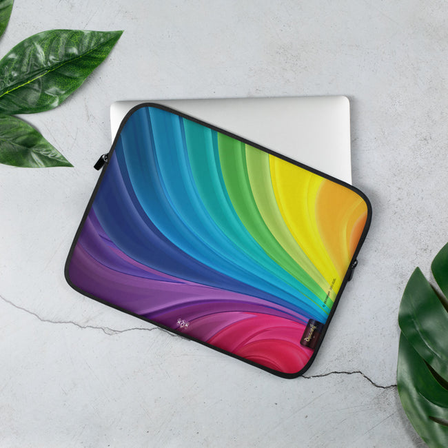Rainbow Laptop Sleeve, Colorful Print Laptop Sleeve, Lightweight Laptop Case, Laptop Pouch, PF - 1057