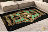 Opulence of Sicily Green Area Rug, Available in 3 sizes | 100340