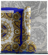 Royal Blue Upholstery Fabric 3meters & 12 Furnishing Fabrics European Baroque Fabric By the Yard | RB0017