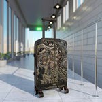 Deluge Marbling Suitcase 3 Sizes Carry-on Suitcase Brown Travel Luggage Hard Shell Suitcase | D20117