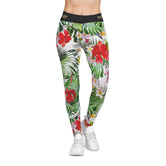 Hibiscus Florals Leggings Women Spandex Leggings Casual Wear Floral Print Leggings Best Gift Women Lounge Wear | 101017