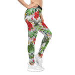 Hibiscus Florals Leggings Women Spandex Leggings Casual Wear Floral Print Leggings Best Gift Women Lounge Wear | 101017