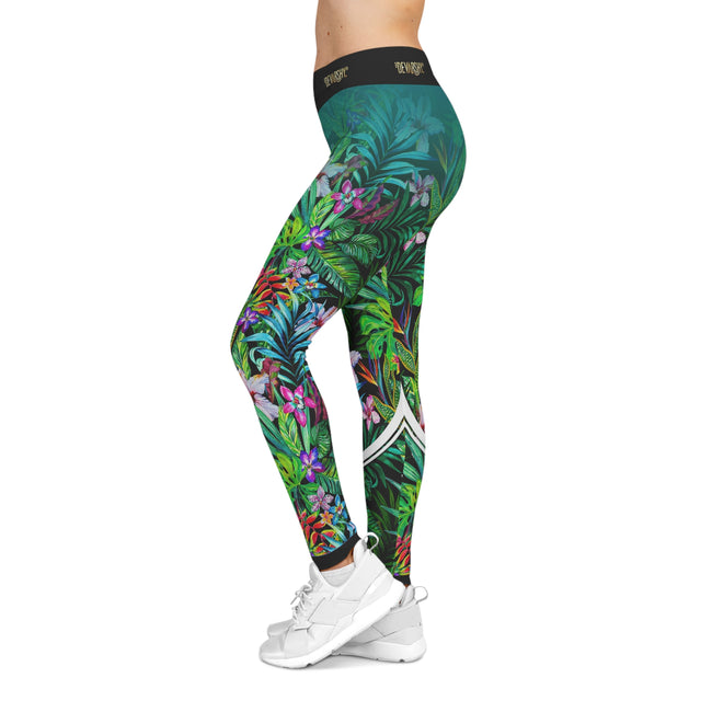 Tropical Florals Leggings Women Spandex Leggings Casual Wear Floral Print Leggings Best Gift Women Lounge Wear | 101027