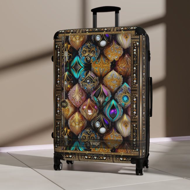 Precious Ogee Suitcase Gemstones Art Luggage Premium Hard Shell Carry-on Suitcase Luxury Wheels Travel Suitcase | D20215