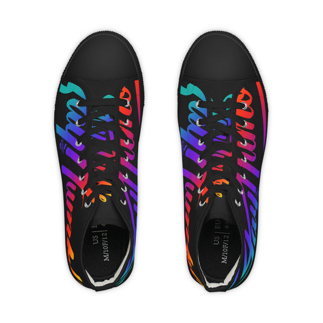 Stay Humble Canvas Shoes, Unisex High Top Sneakers, Graffiti Canvas Shoes, Cool Colorful Shoes, Unisex Sneakers, Printed Canvas Shoes