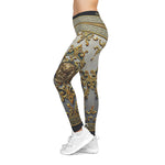 Golden Baroque Leggings Women Stretchy Pants Golden Lion Leggings Yoga Tights Women Casual wear Leggings | 104924