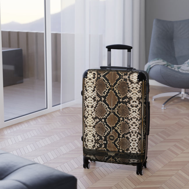 Snake Skin Suitcase Carry-on Suitcase Snake Print Luggage Hard Shell Suitcase in 3 Sizes | D20167
