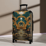 Gold Arch Suitcase Emerald Green Carry-on Suitcase Gold and Green Luggage Luxury Hard Shell Suitcase in 3 Sizes | D20218A