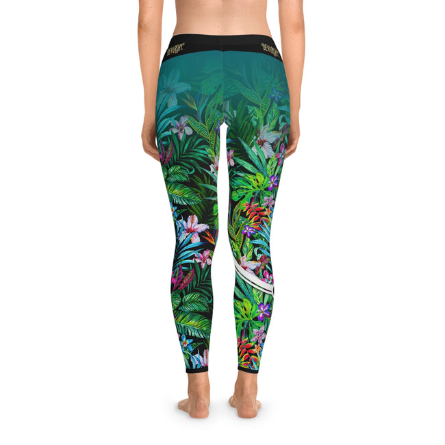 Tropical Florals Leggings Women Spandex Leggings Casual Wear Floral Print Leggings Best Gift Women Lounge Wear | 101027