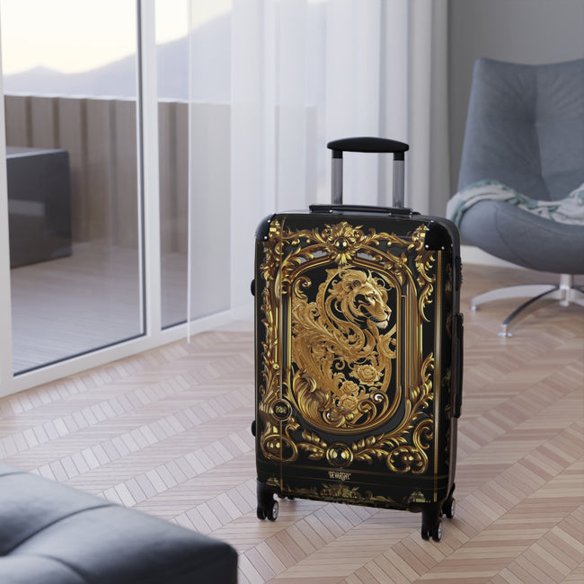 Ornate Lion Suitcase Golden Baroque Travel Luggage Carry-on Suitcase Luxury Hard Shell Suitcase Travel Suitcase | X3481