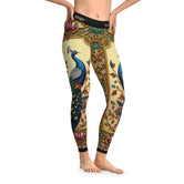 Decorative Peacock Leggings Women Casual Wear Peacock Print Leggings Women Lounge Wear Spandex Leggings | X3504