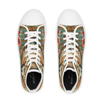 Owl Florals Shoes, Unisex High Top Sneakers, Trendy Canvas Shoes, Owl Print Footwear, Unisex Canvas Shoes, Owl Florals Sneakers, High Top Shoes | X3496